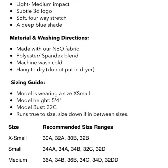 Tier Active Wear Set: Pants: Large Bra extra Large New with tags - Picture 13 of 13